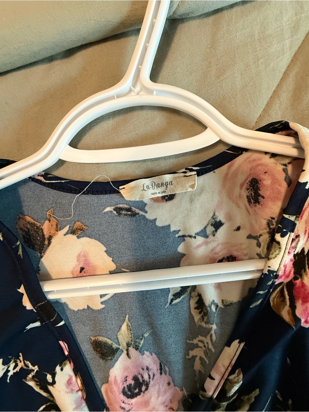 Navy Floral Wrap Maxi Dress - Elegant Womens Summer Dress - Picture 4 of 4